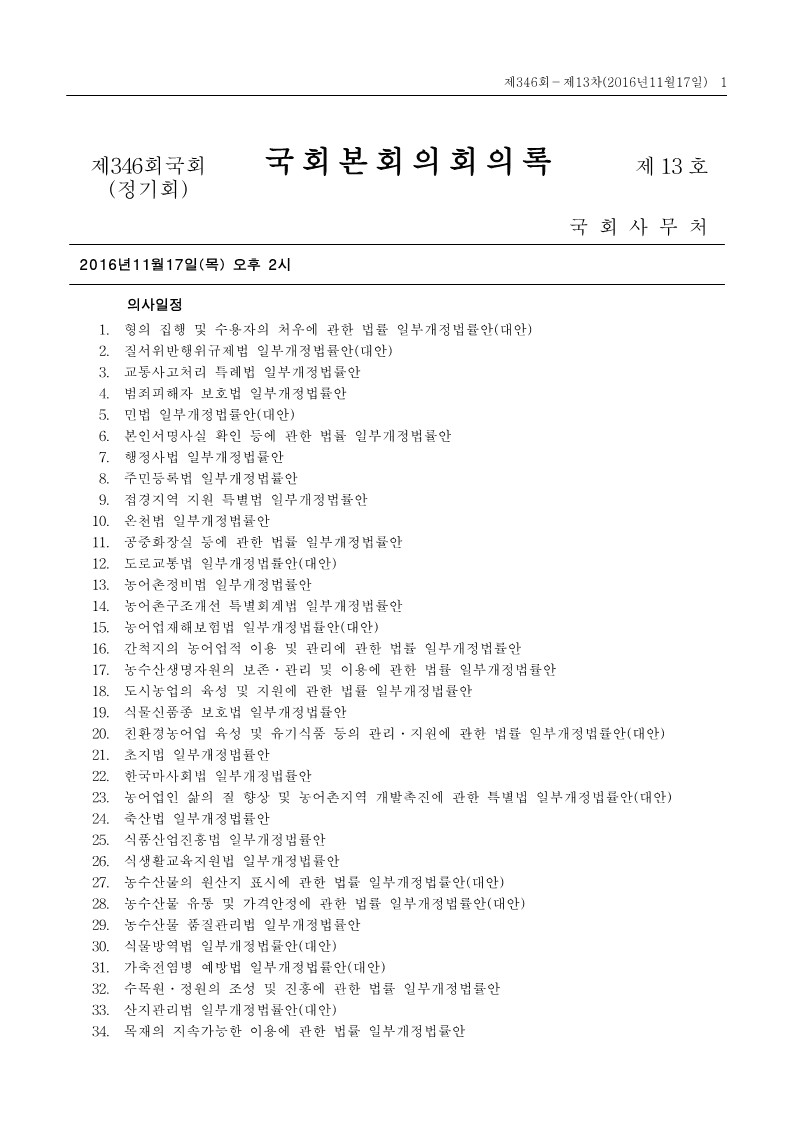 박근혜 정부의 최순실 등 민간인에 의한 국정농단 의혹 사건 규명을 위한 특별검사의 임명 등에 관한 법률안 및 국정조사계획서 승인의 건