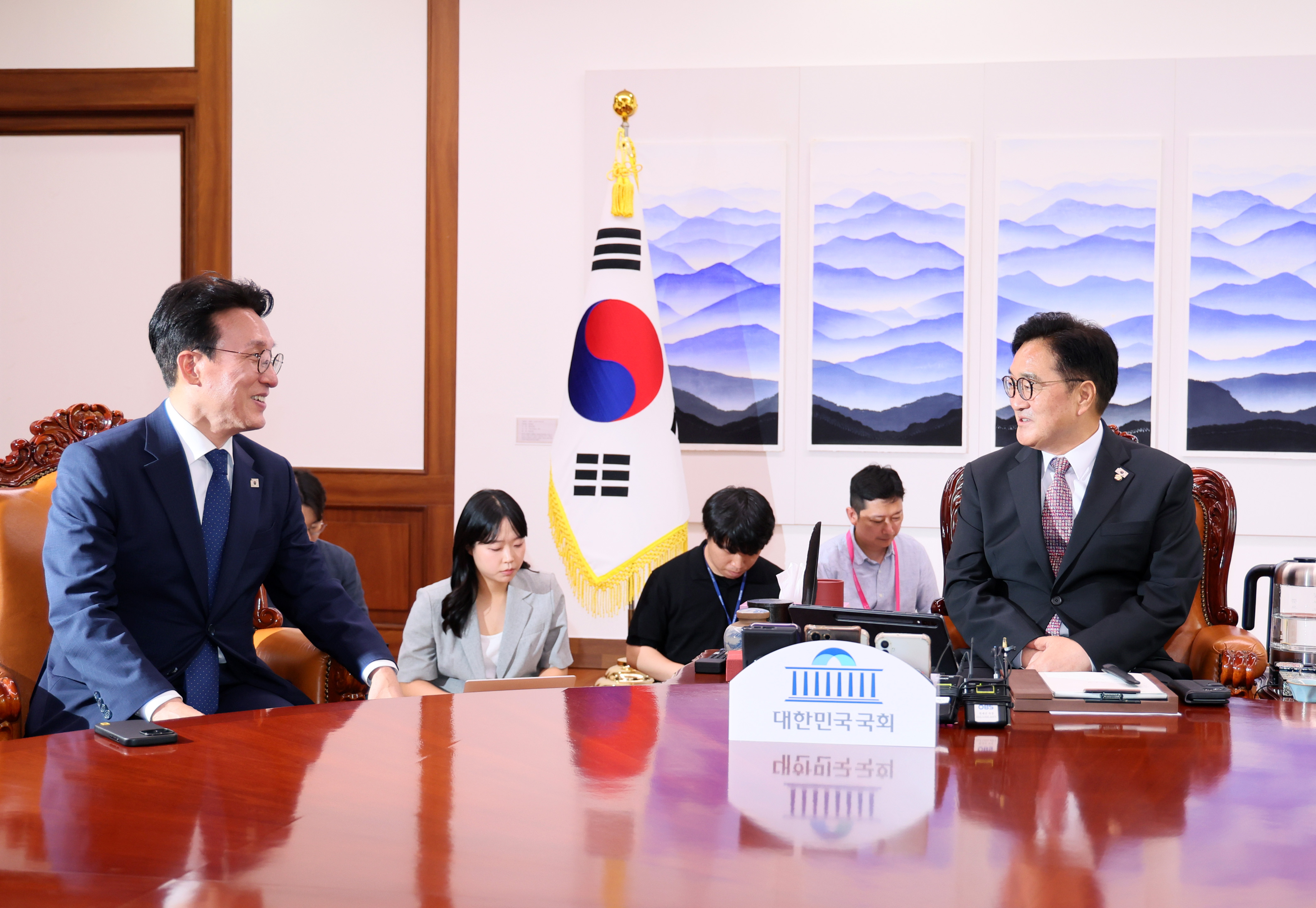 김민석 신임 국무총리 우원식 국회의장 접견
