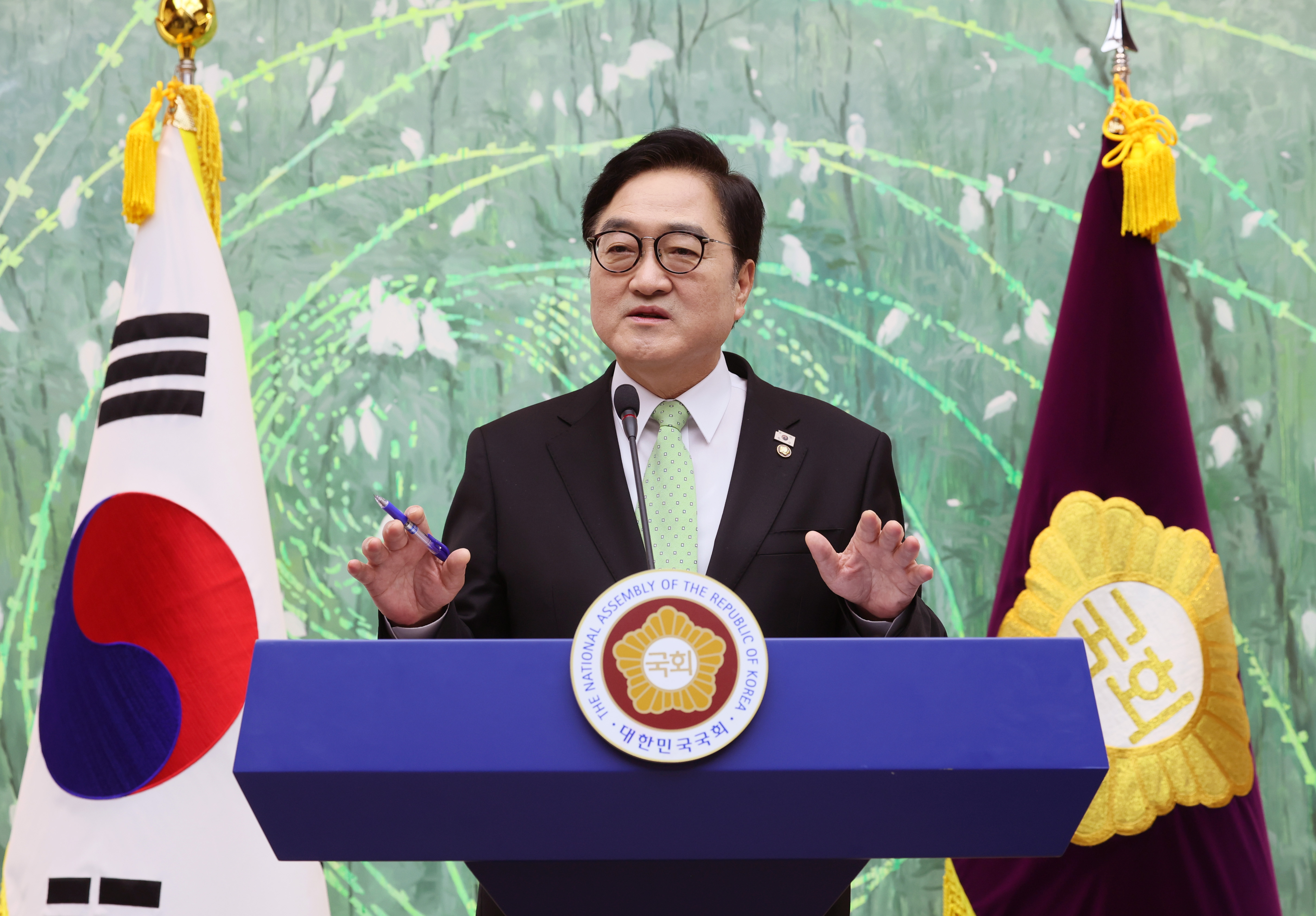 우원식 국회의장 개헌 관련 긴급회견